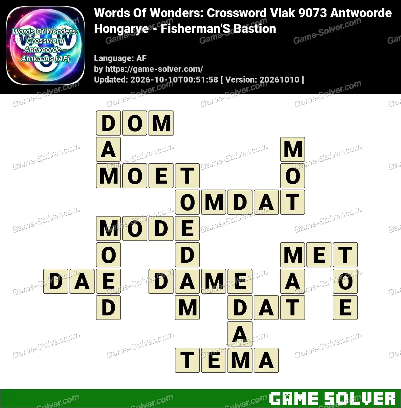 Words Of Wonders: Crossword Vlak 9073 Antwoorde – Hongarye – Fisherman’S Bastion